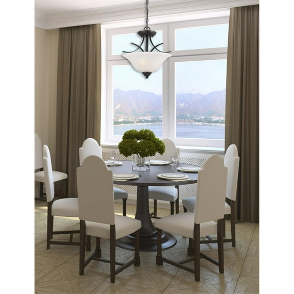 Westinghouse Lighting Westinghouse Pacific Falls Two-Light Indoor Convertible Pendant/Semi-Flush Ceiling Fixture