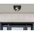 thumbnail image 1 of Westinghouse Lighting  Wyndham 12-Inch Two-Light Outdoor Flush Mount, Textured Black Finish with Clear Seeded Glass, 1 of 5