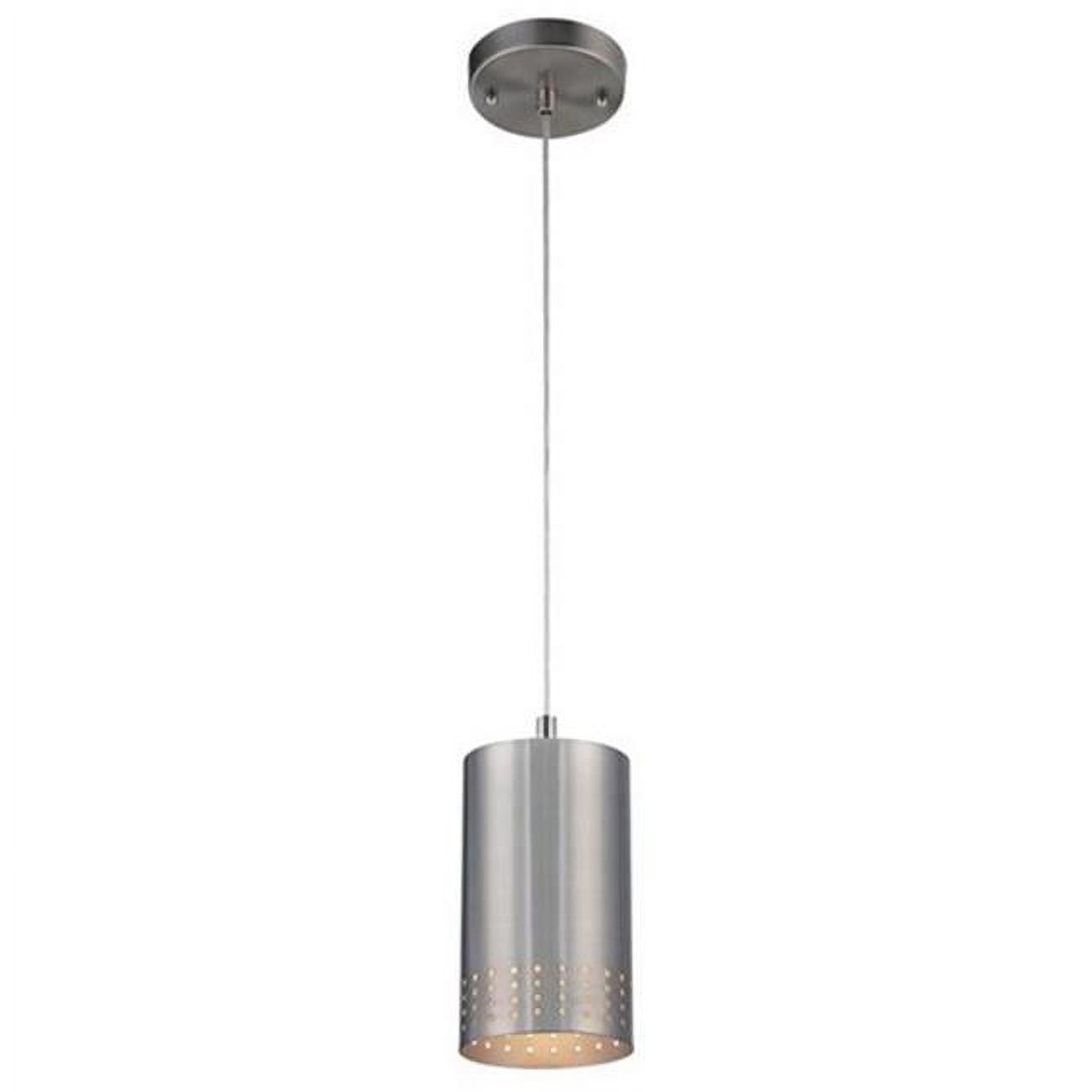 Brushed Nickel Mini Pendant Light with Adjustable Height