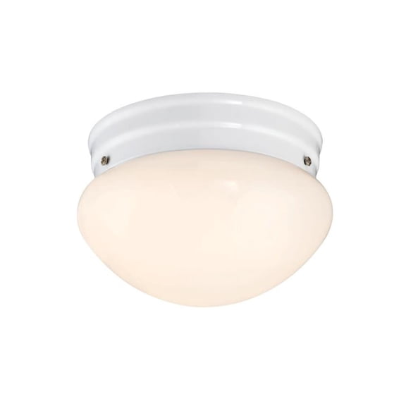 Westinghouse 6107100 7-1/4-Inch LED Indoor Flush Mount Ceiling Fixture, White Finish with White Opal Glass