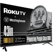 Westinghouse Roku TV - 43 Inch Smart TV, FHD QLED Television w/Dolby Digital+, Wi-Fi & Mobile App Connectivity, Flat Screen, Bluetooth, Compatible w/Apple AirPlay, Alexa, & Google Assistant