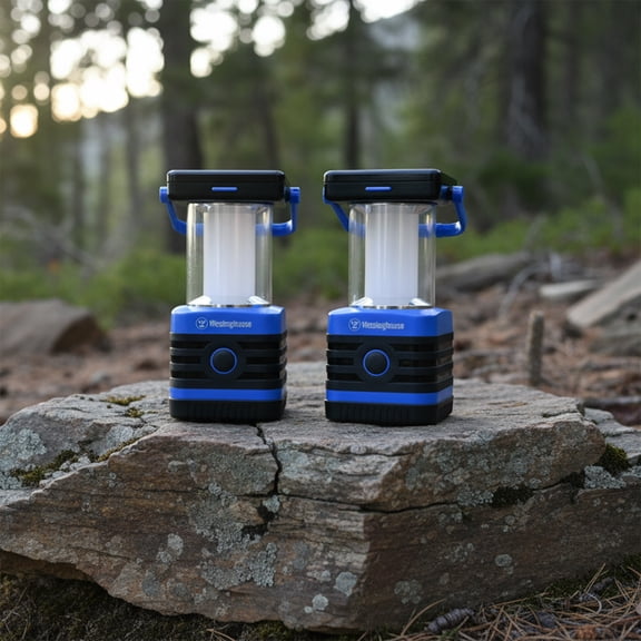 Westinghouse  Solar Rechargeable LED Portable Lantern 1000 Lumen 2 Packs