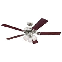 Westinghouse Vintage Ceiling Fan w/ Light Kit, 52", Brushed Nickel Finish