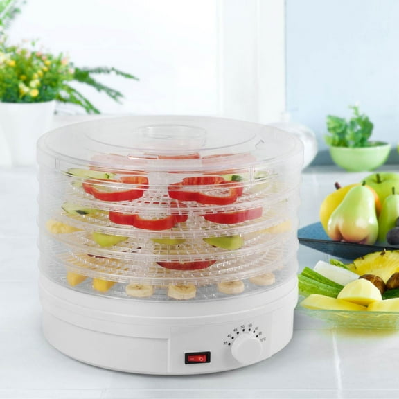Westinghouse WFD101W New Food Dehydrator, 245 Watts, White Base, 5 Stackable Trays
