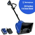 thumbnail image 1 of Westinghouse WSnow11S 24V Cordless Snow Shovel 11 Inch Kit,  24V 4Ah Battery, 2.2A Fast Charger, Electric Snow Shovel with 20ft Throwing Distance, Plows 75lbs/min, Compatible with Snow Joe Batteries, 1 of 10