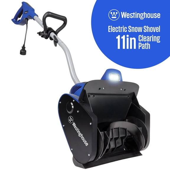 Westinghouse WSnow11SD Corded Snow Shovel, 11-inches Wide, Electric Snow Shovel with 20ft Throwing Distance, Plows 300lbs/min for Driveway/Steps/Sidewalk/Porch