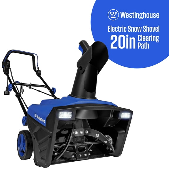 Westinghouse WSnow20 Corded Snow Blower 20 Inch, Steel Auger, Dual LED Lights, 1800 Watt Motor, Electric Snow Blower with 25ft Throwing Distance, Plows 680lbs/min, Adjustable Chute