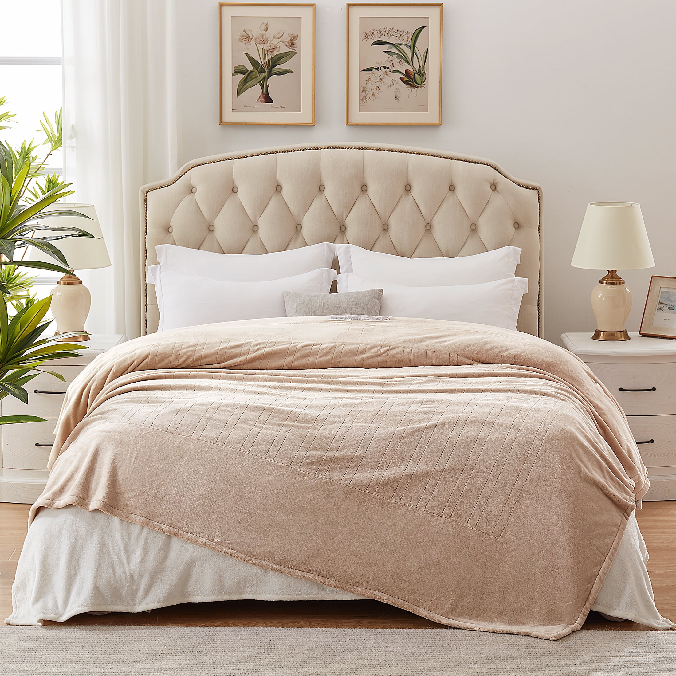 Luxurious Sherpa Queen Electric Heated Blanket with Digital Control