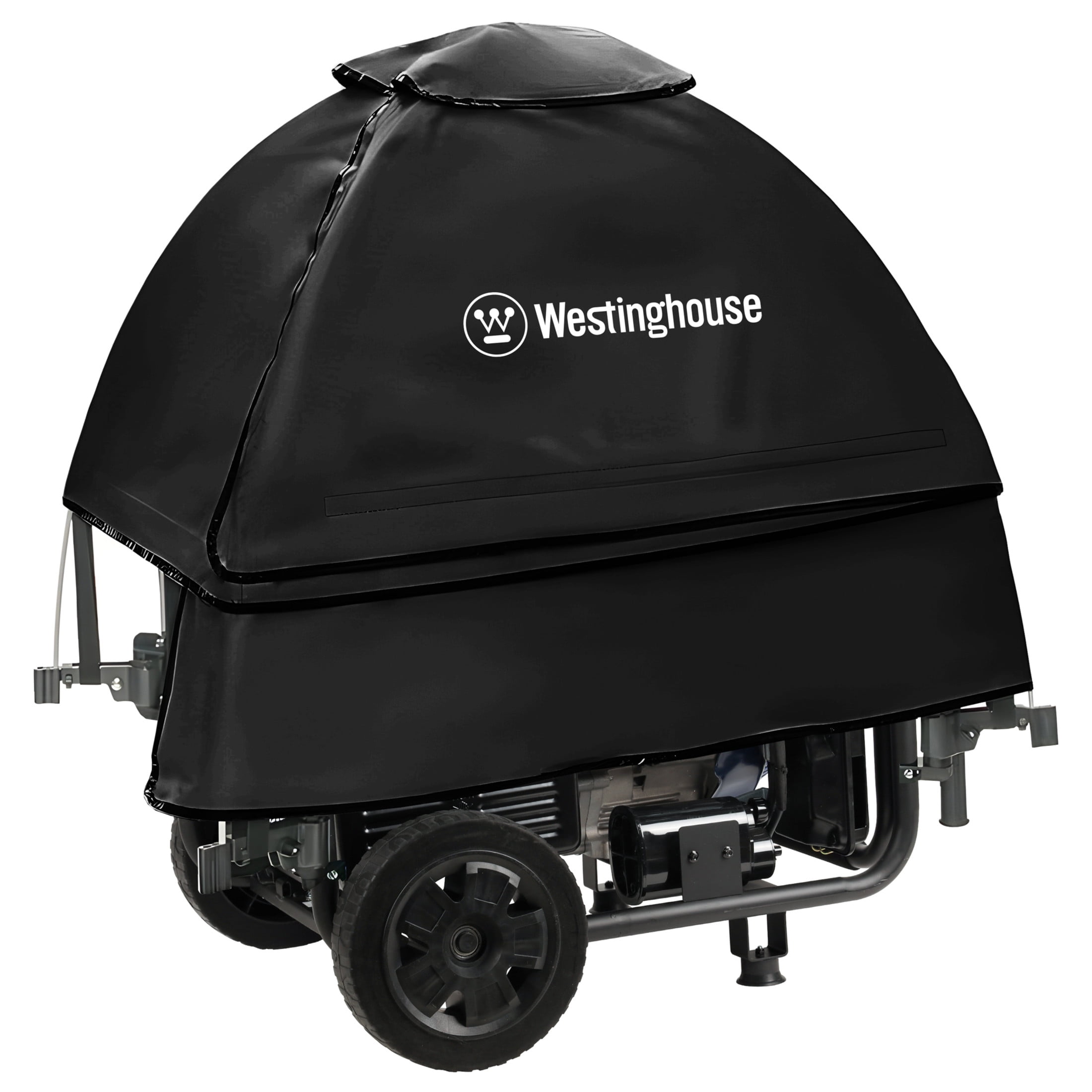 Black Weather-Resistant Tent Cover for Open Frame Generators