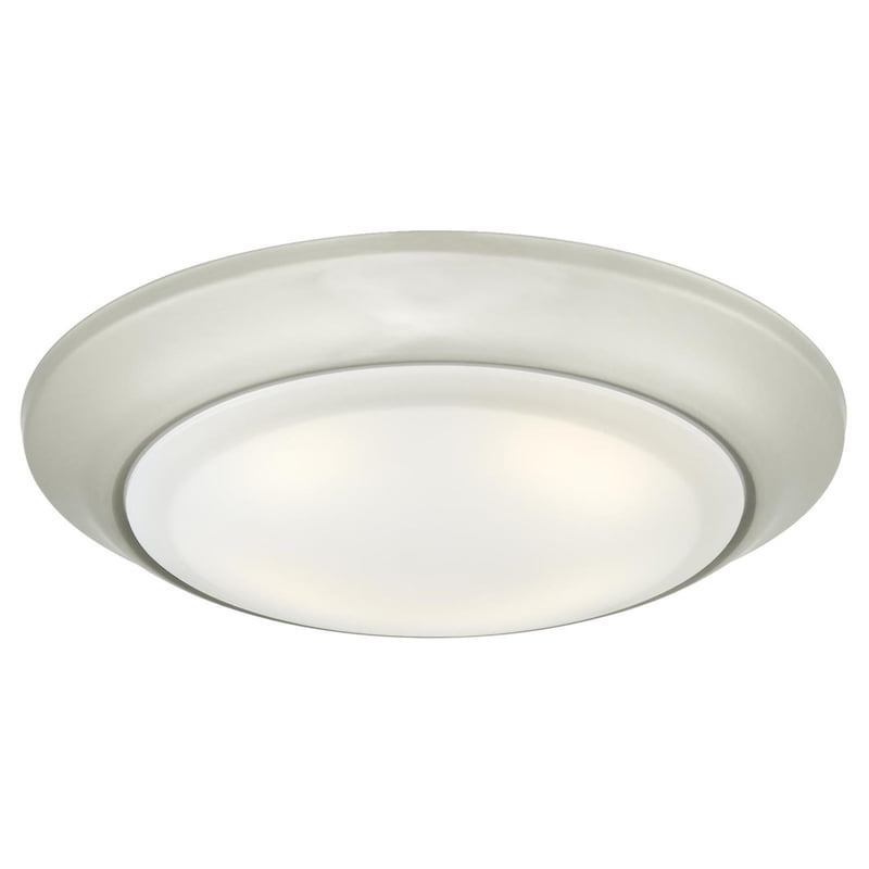 Sleek Brushed Nickel 7.38'' LED Canless Recessed Light for Indoor/Outdoor