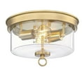 thumbnail image 1 of Westinghouse Westinghouse Lighting 6128600 Lebanon Transitional 12 Inch, Two Light Flush Mount Ceiling Fixture, Champagne Brass Finish, Clear Glass, 1 of 5