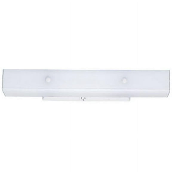 Westinghouse White 2 lights Incandescent Bathroom Channel Fixture Wall Mount