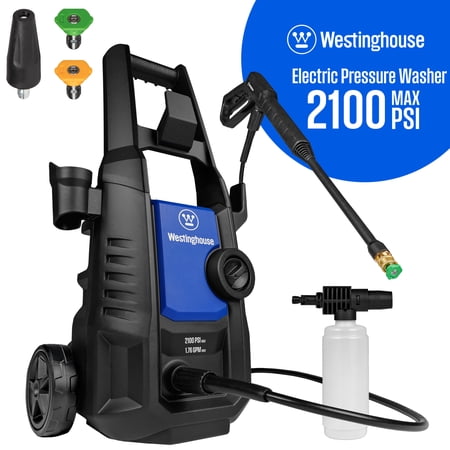 Westinghouse ePX3050 Electric Pressure Washer, 2100 Max PSI 1.76 Max GPM with Foam Cannon and Turbo Nozzle, for Cars/Fences/Driveways/Home/Patios