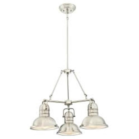 WestinghouseLighting 6333900 3 Light Boswell Indoor Chandelier - Brushed Nickel
