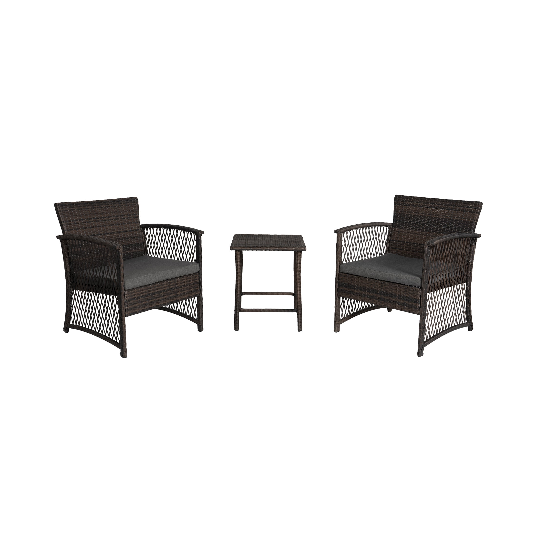 Westintrends 3Piece Outdoor Patio Seating Conversation Set, Coffee
