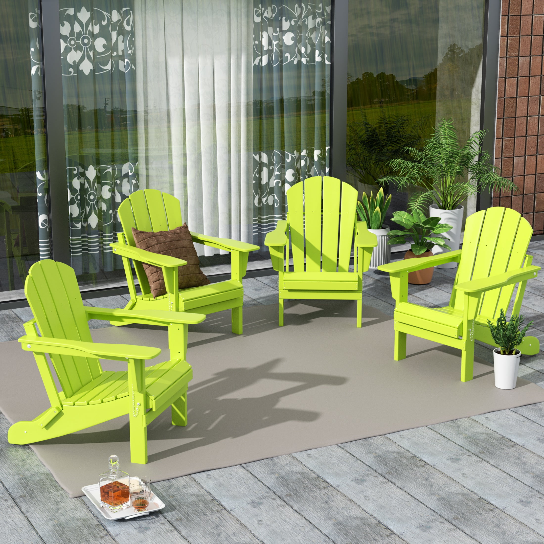 Realcomfort lime plastic adirondack chair new arrivals