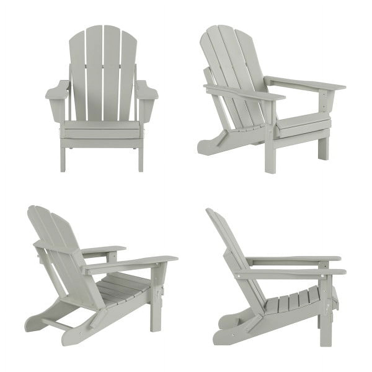 Westintrends Outdoor Folding HDPE Adirondack Chair, Patio Seat, Weather Resistant, Dark Brown