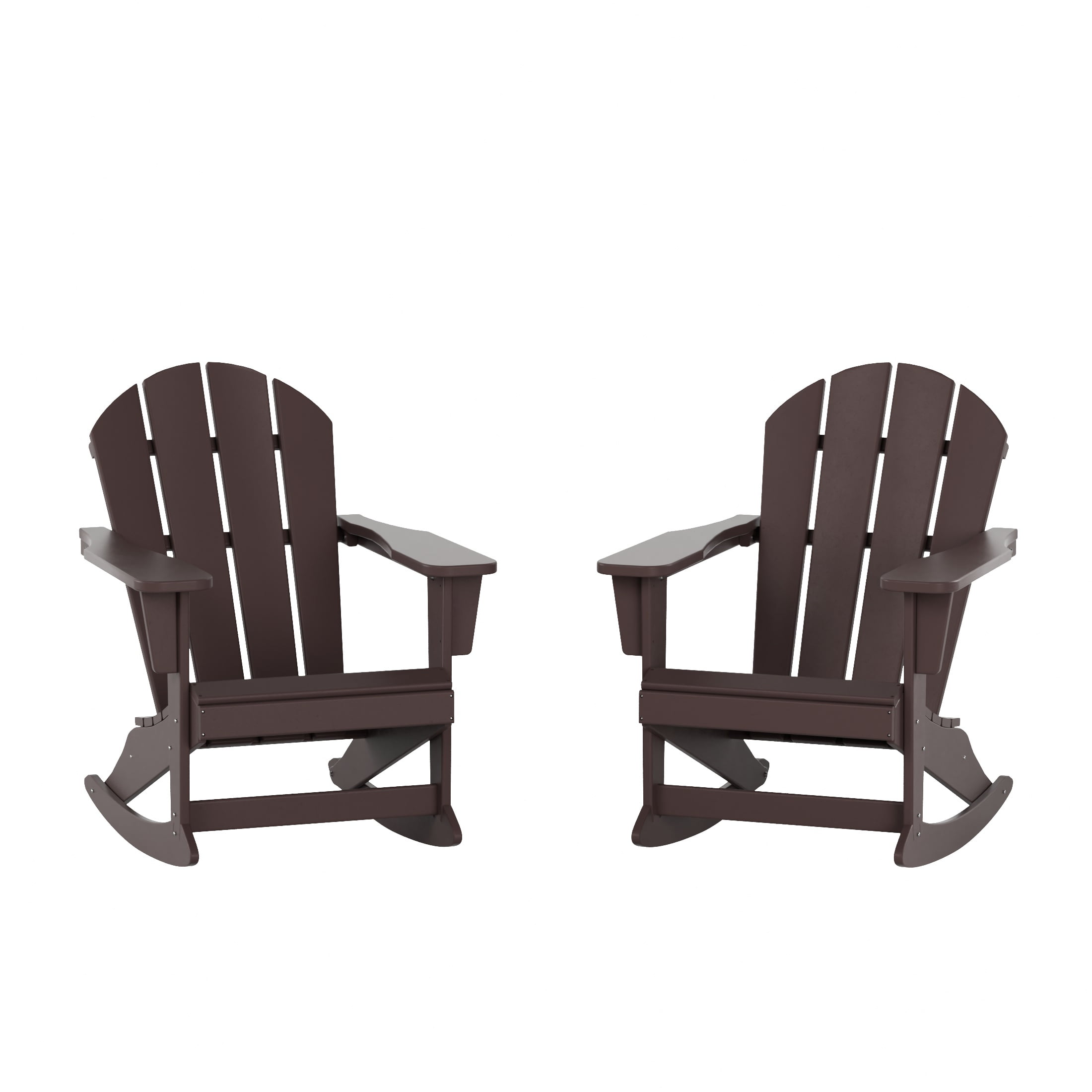 Westintrends Malibu Outdoor Rocking Chair Set of 2 All Weather