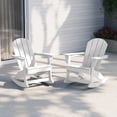 thumbnail image 1 of WestinTrends Malibu Outdoor Patio Porch Rocking Adirondack Chair (Set of 2), White, 1 of 17