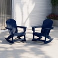 thumbnail image 1 of WestinTrends Malibu Outdoor Patio Porch Rocking Adirondack Chair (Set of 2), Navy Blue, 1 of 17