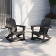 thumbnail image 1 of WestinTrends Malibu Outdoor Patio Porch Rocking Adirondack Chair (Set of 2), Gray, 1 of 17