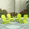 thumbnail image 1 of Westintrends Malibu Outdoor Rocking Chair Set of 4, All Weather Resistant Poly Lumber Classic Porch Rocker Chair, 350 lbs Support Patio Lawn Plastic Adirondack Chair, Lime, 1 of 9
