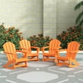 thumbnail image 1 of Westintrends Malibu Outdoor Rocking Chair Set of 4, All Weather Resistant Poly Lumber Classic Porch Rocker Chair, 350 lbs Support Patio Lawn Plastic Adirondack Chair, Orange, 1 of 9
