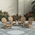 thumbnail image 1 of WestinTrends Malibu Outdoor Patio Porch Rocking Adirondack Chair (Set of 4), Weathered Wood, 1 of 9