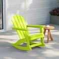 thumbnail image 1 of Westintrends Malibu Rocking Chair Outdoor, All Weather Resistant Poly Lumber Classic Porch Rocker Chair, 350 lbs Support Patio Lawn Plastic Adirondack Chair, Lime, 1 of 12