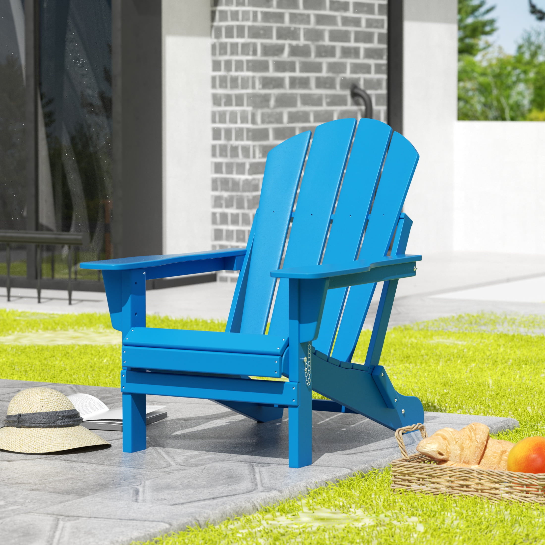 Westintrends Outdoor Folding HDPE Adirondack Chair Patio Seat