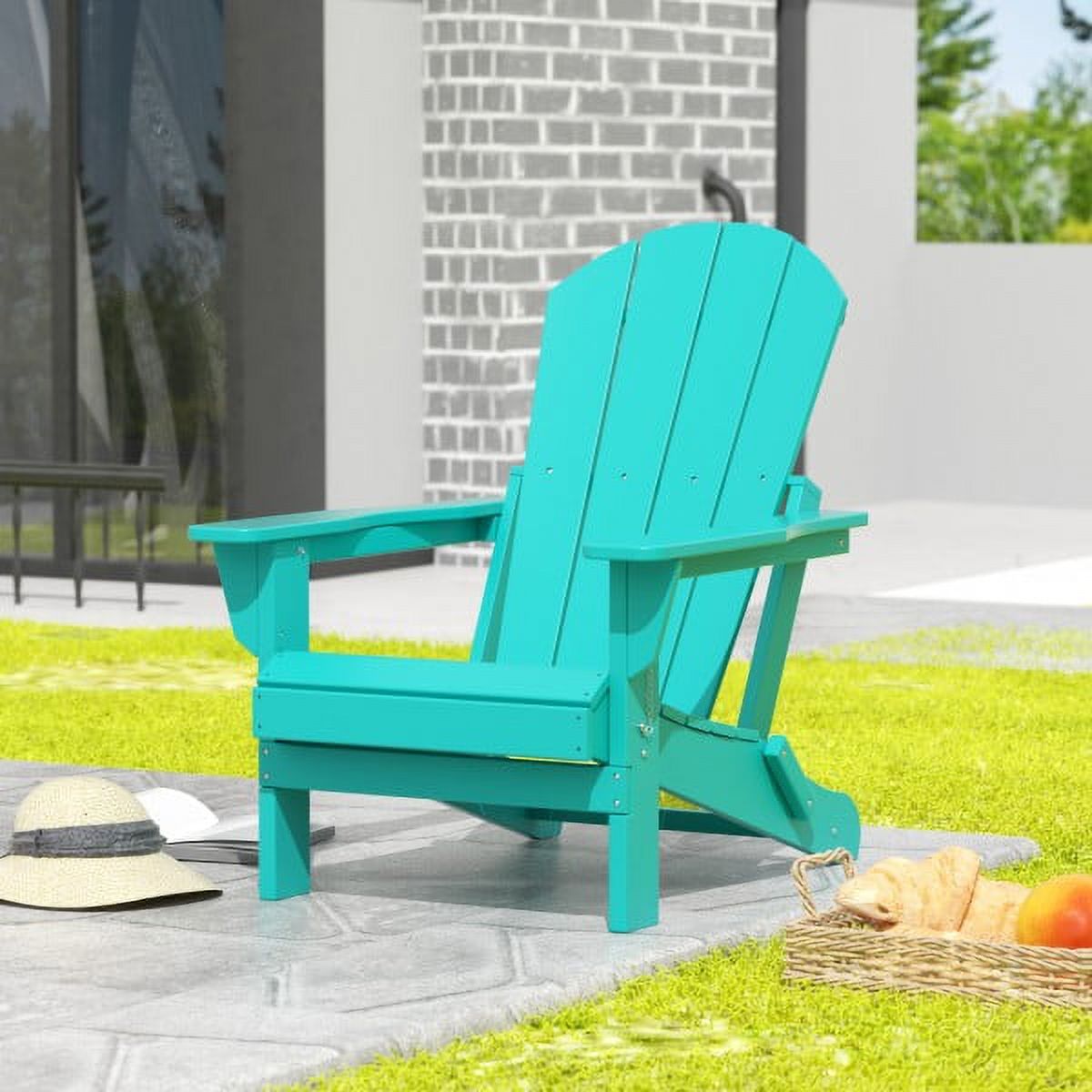 Mainstays Folding Jelly Chaise Lounge Chair, Turquoise