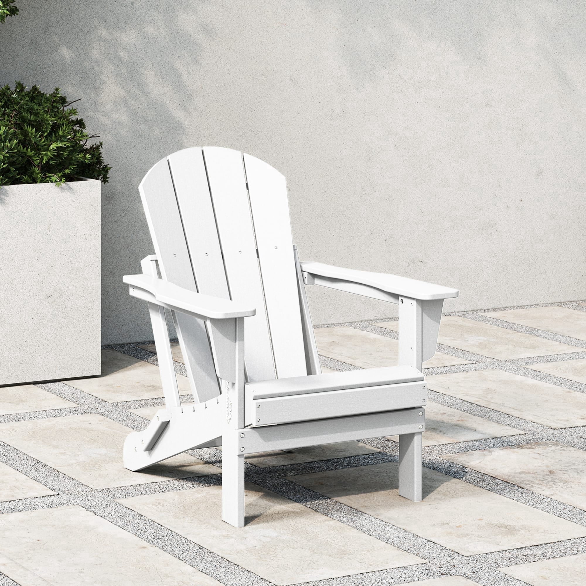 Westintrends Foldable Adirondack Chair, HDPE Material, Comfortable