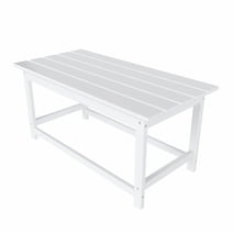 Westintrends Outdoor Patio Classic Adirondack Coffee Table, White