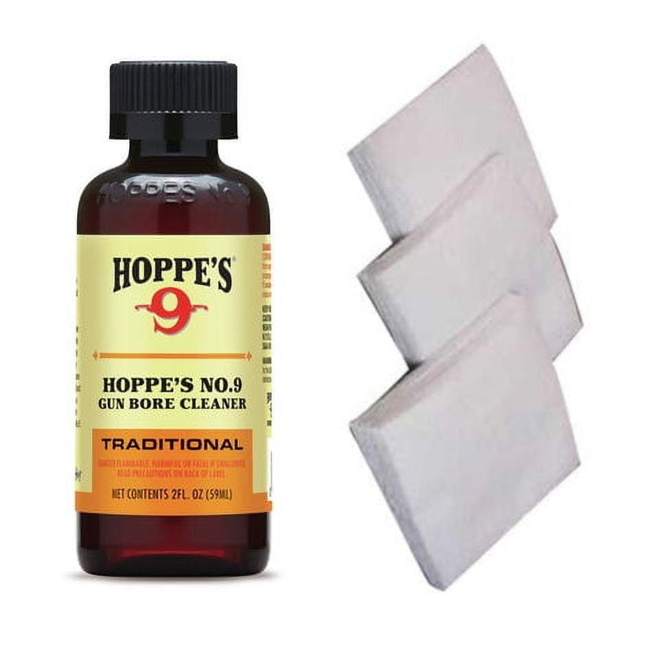 Patch Cleaner Westlake Market Gun Patches with Hoppes 2oz No 9 Cleaner for 9mm-45 ...