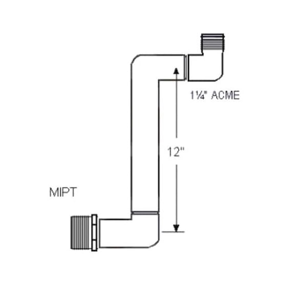 Westlake Pipe & Fittings Swing Joint,1 1/4 x 1 1/4 in,Schedule 40 G230212