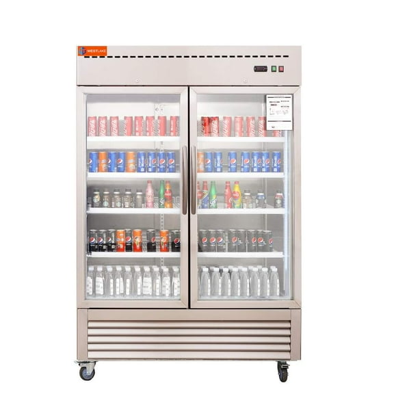 Westlake WKR-49BG Commercial 2 Glass Door Refrigerator 49 Cu.ft