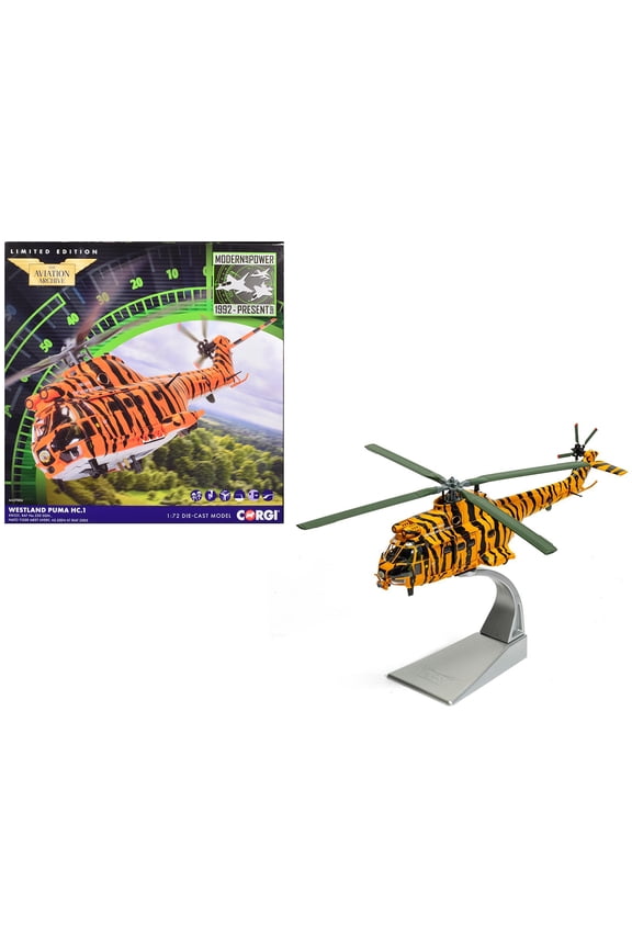 Westland Puma HC-1 Helicopter Royal Air Force "The Aviation Archive" Series 1/72 Diecast Model by Corgi