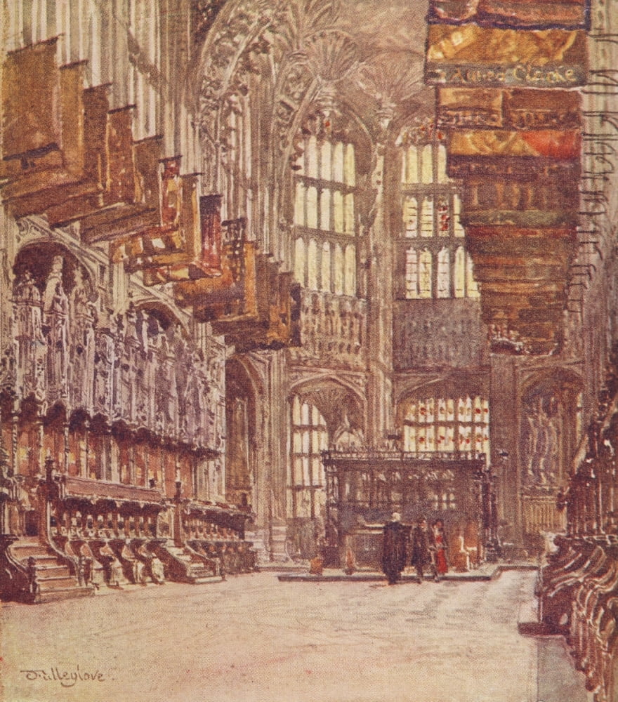 Westminster Abbey 1904 Chapel of Henry VII Canvas Art - John Fulleylove (18 x 24)