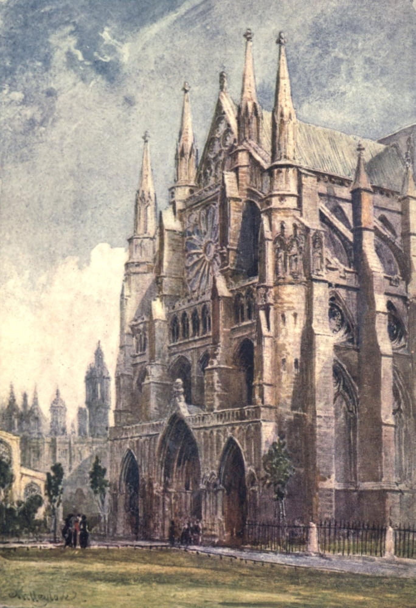 Westminster Abbey 1904 North Transept Canvas Art - John Fulleylove (18 x 24)