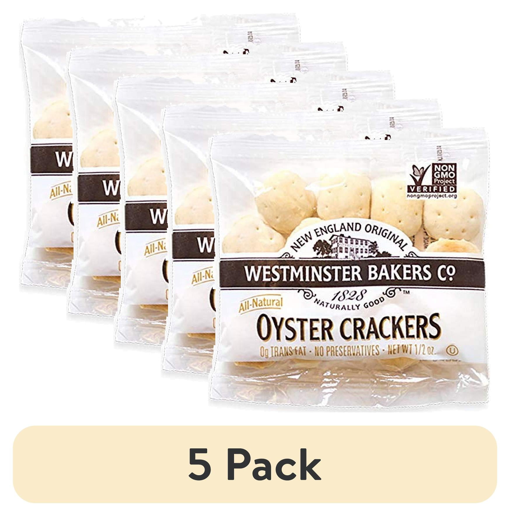 (5 pack) Westminster Bakers All Natural Crackers, Oyster, 0.5 Ounce
