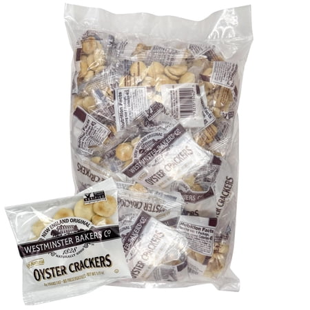 Westminster Oyster Crackers, 0.5 Oz. Each Pack of 25, Crackers for Soups & Salads, The Hampton Popcorn & Candy Company