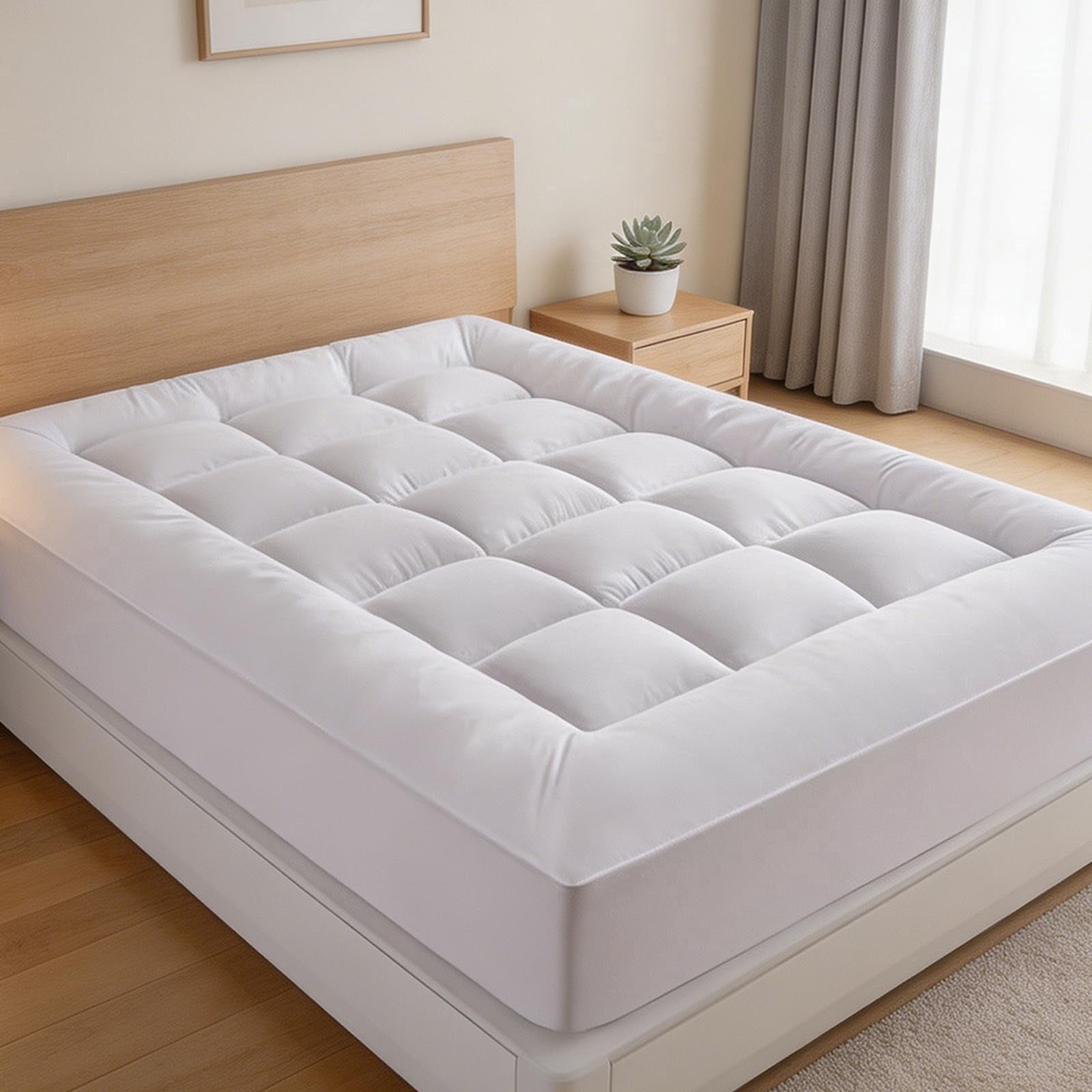 West Mattress Topper Month Queen Size,Premium Quilted 1000Gsm Extra Thick Mattress Topper,Queen Mattress,Queen Mattress Topper,Mattress Topper Queen,Mattress Pad