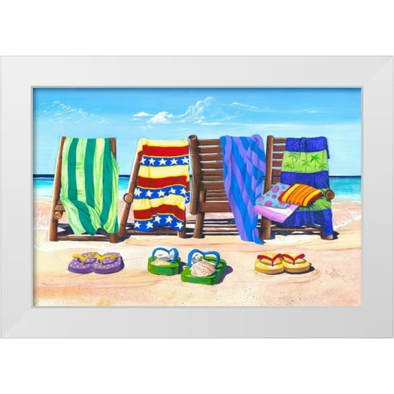 Westmoreland, Scott 14x11 White Modern Wood Framed Museum Art Print Titled - Sandals and Seats