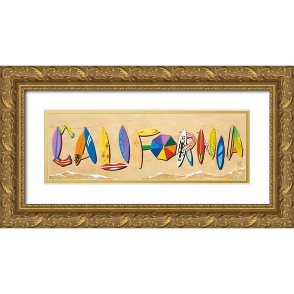 Westmoreland, Scott 14x7 Gold Ornate Wood Framed with Double Matting Museum Art Print Titled - California