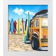 thumbnail image 1 of Westmoreland, Scott 15x17 White Modern Wood Framed Museum Art Print Titled - Beach Cruiser Kids, 1 of 4