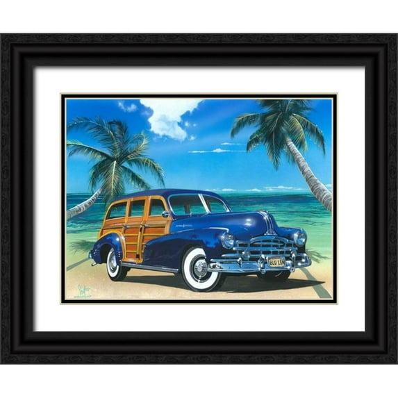Westmoreland, Scott 18x15 Black Ornate Wood Framed with Double Matting Museum Art Print Titled - Blue Lagoon