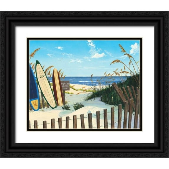Westmoreland, Scott 24x20 Black Ornate Wood Framed with Double Matting Museum Art Print Titled - Beach Access