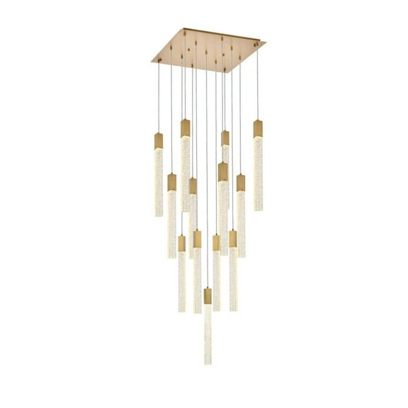 Weston 13 lights pendant in satin gold