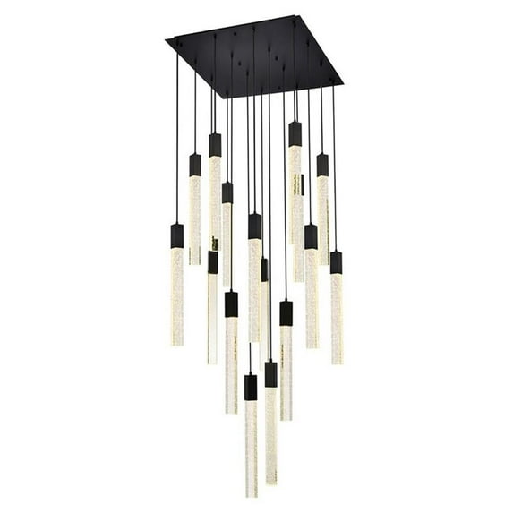 Weston 16 lights pendant in black