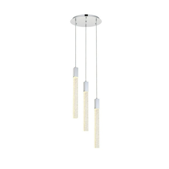 Weston 3 lights pendant in chrome